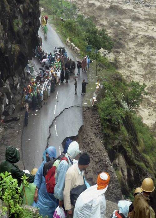 landslide rescue work