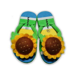 Sandal Boncu Matahari ijo Sandal Boncu, grosir sandal boneka, sandal sancu boneka