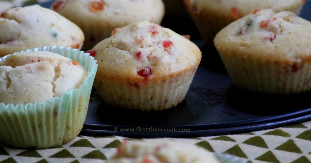 First Timer Cook Eggless Tutti Frutti Muffin