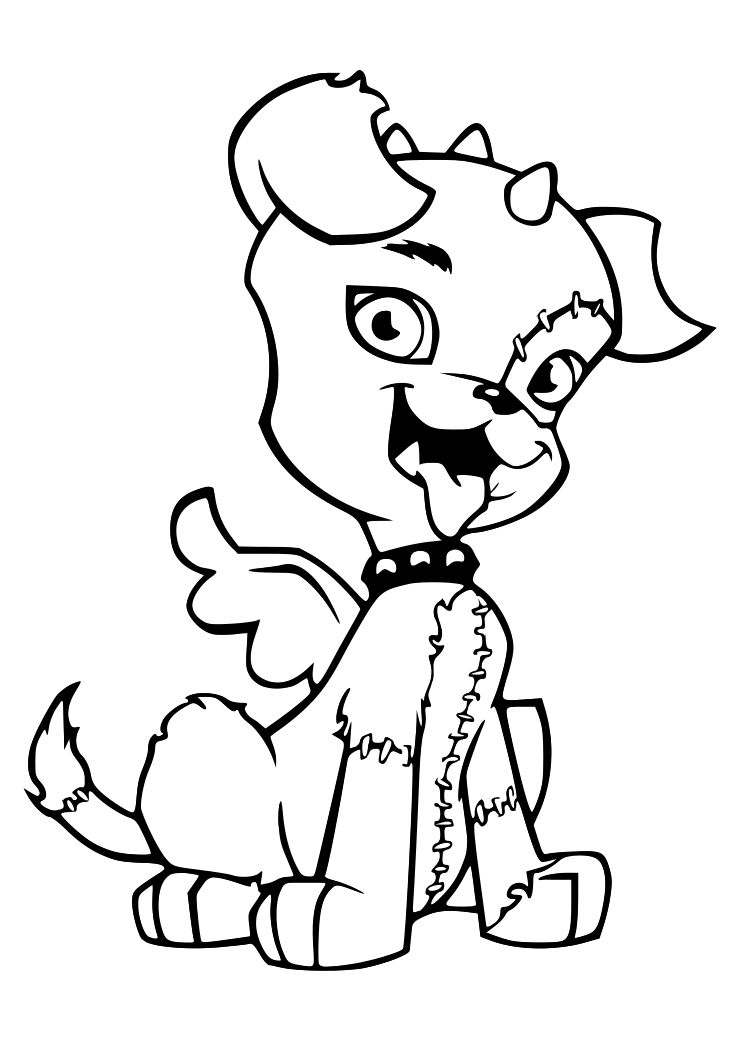 monster dog coloring pages - photo #5