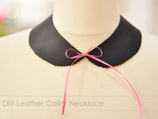 DIY gifts, leather collar necklace