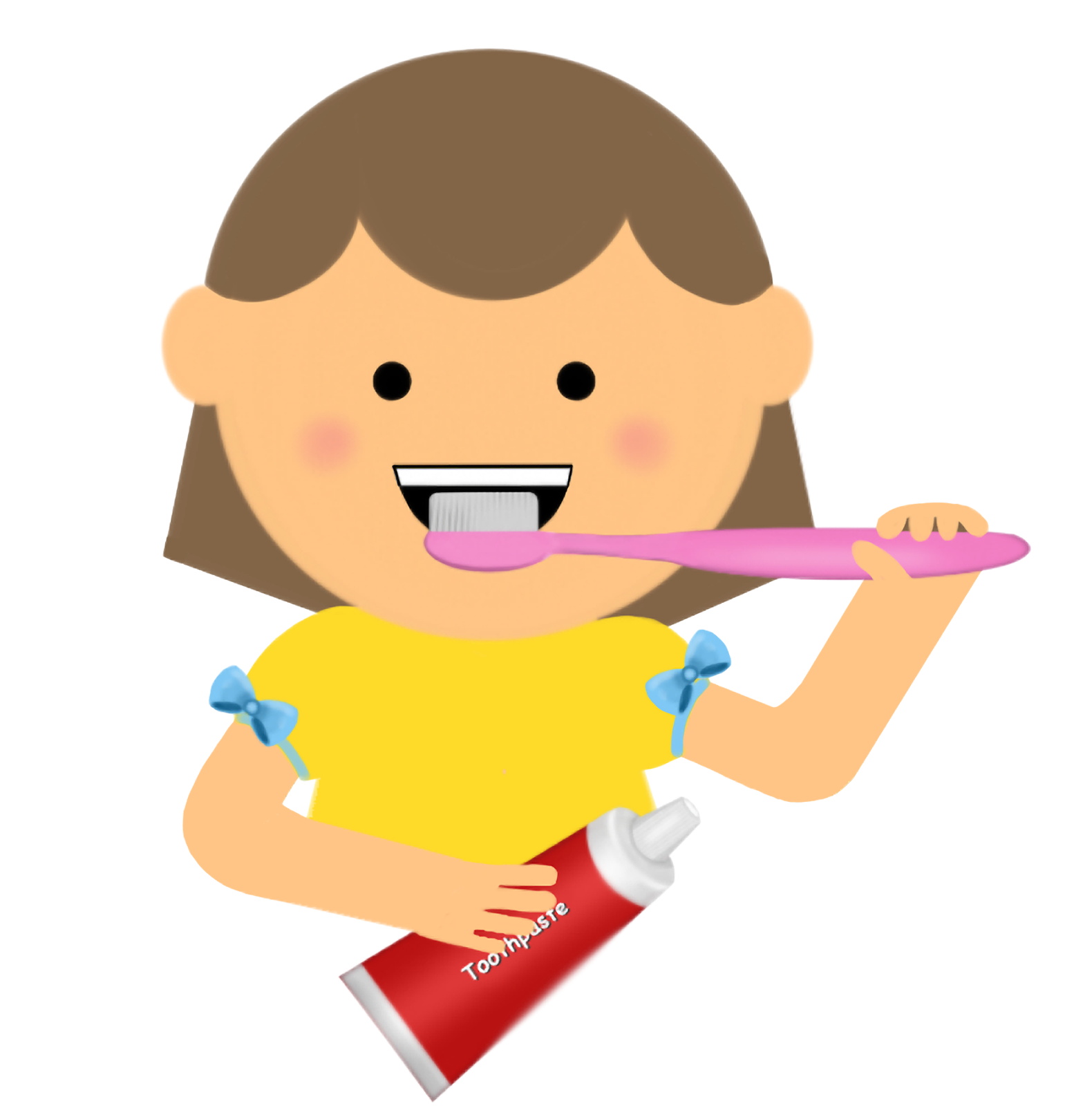 clipart girl brushing teeth - photo #3