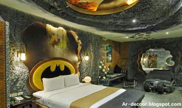 ديكور غرفة نوم باتمان : غرف نوم باتمان بأحد الفنادق فى تايوان
