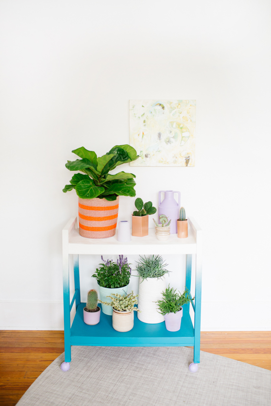 DIY mesa auxiliar + 3 opciones de usarla Mueble auxiliar plantas