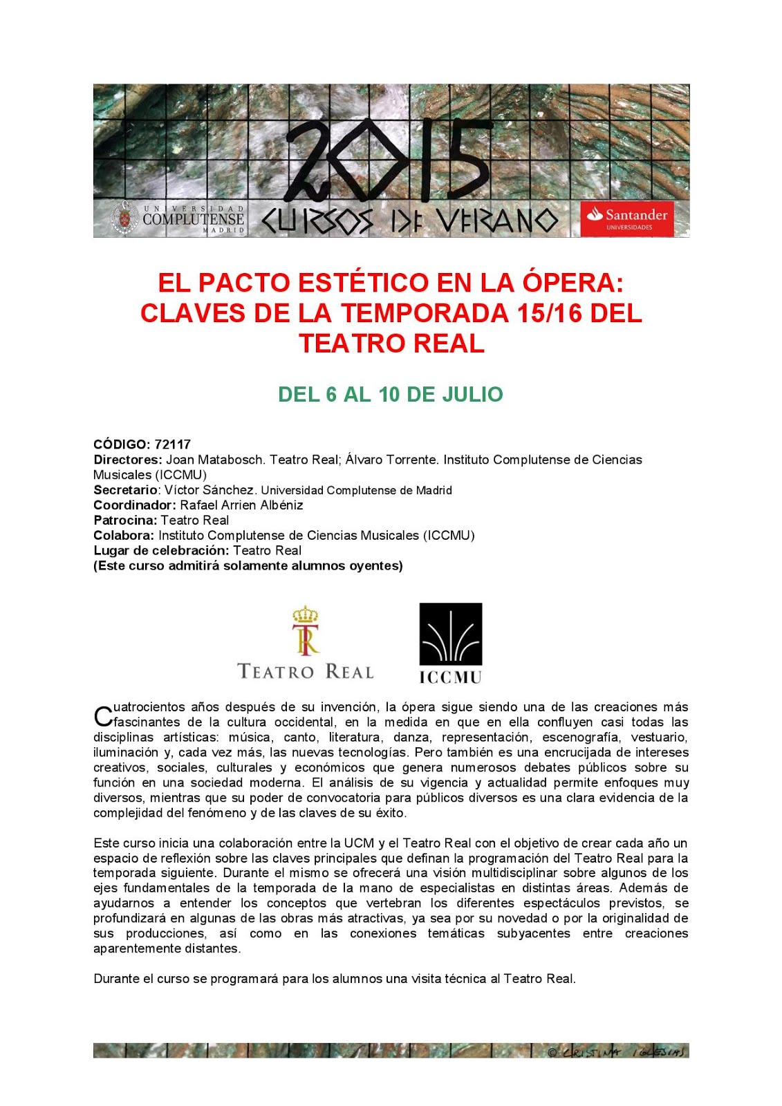 CURSOS VERANO 2015