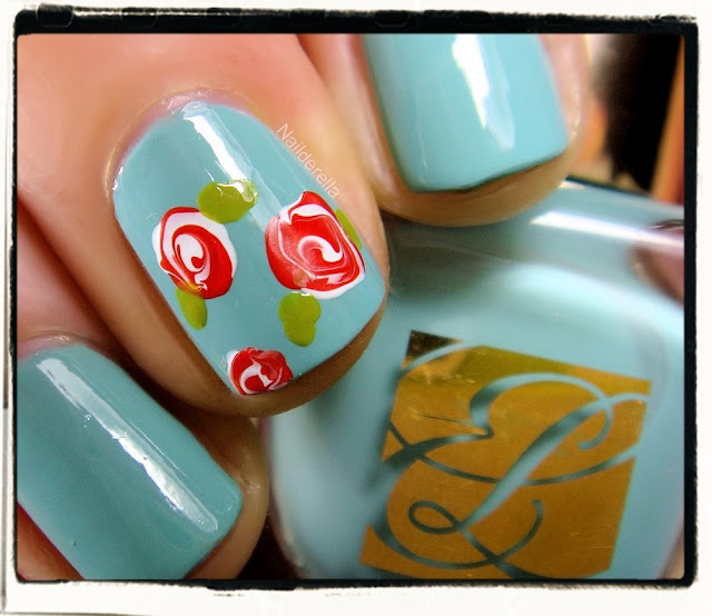 How to create a rose pattern (super easy) - Nailderella
