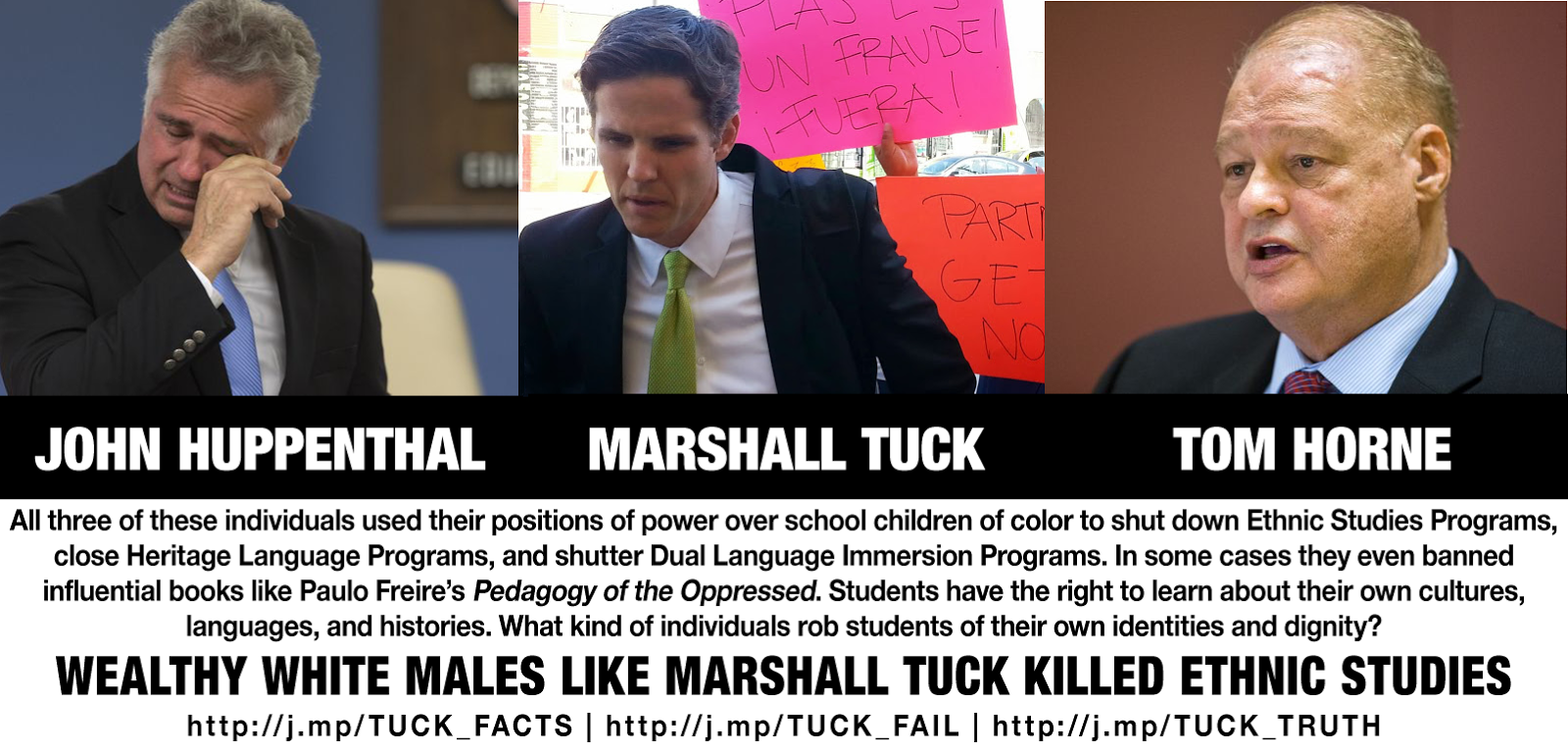 There should be no space in education for bigots like Marshall Tuck, Tom Horne, and John Huppenthal