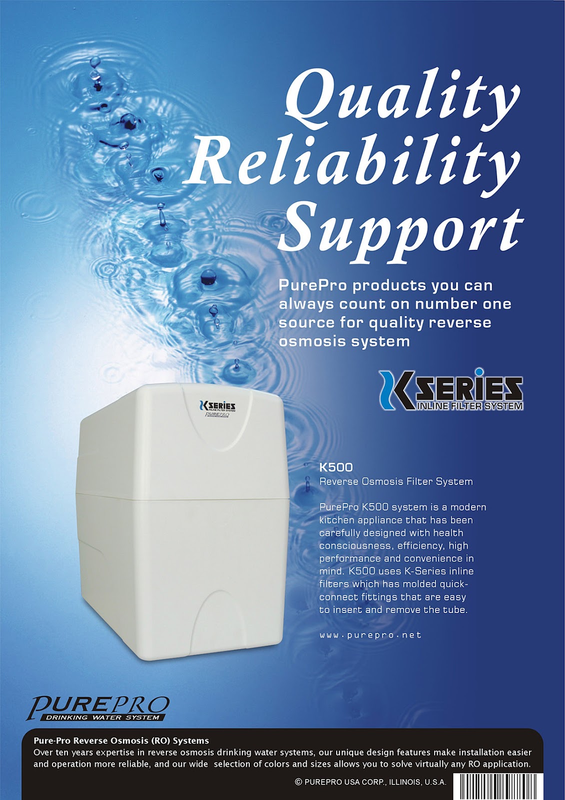 PurePro® K500 Reverse Osmosis Water Filtration System