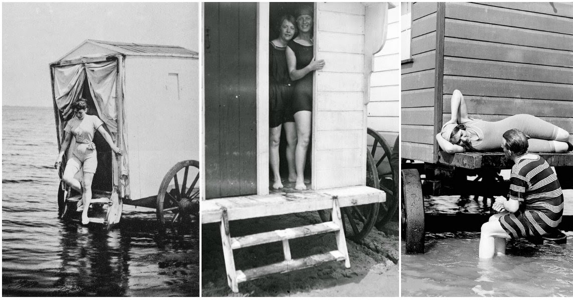 45 Interesting Vintage Photographs of Bathing Machines From the