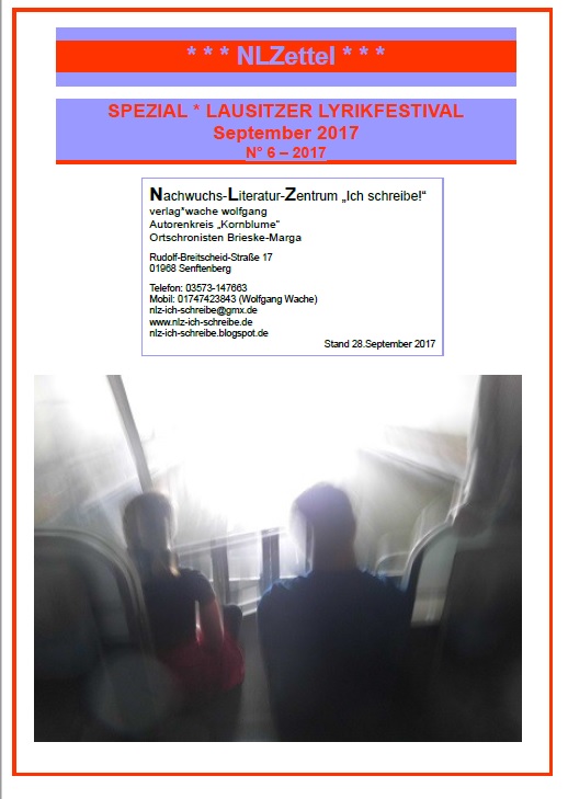 Nachwuchs Literatur Zentrum Ich Schreibe E V Nlzettel Spezial