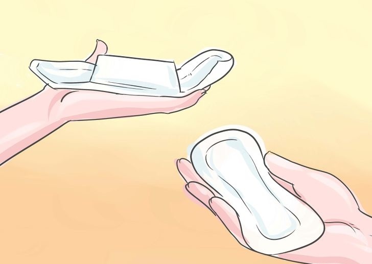 Как правильно одеть прокладку с крылышками с картинками