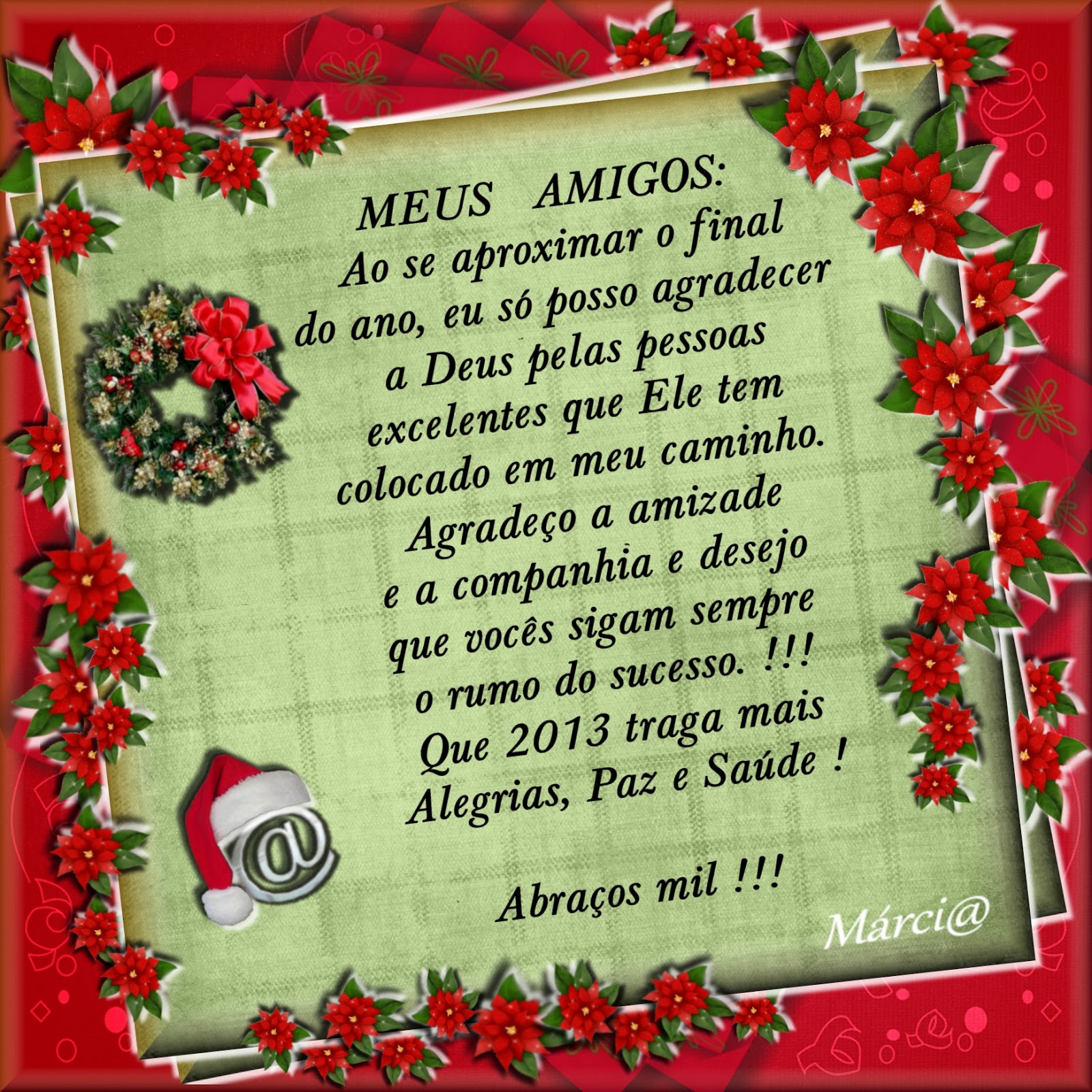 Informática Educativa - Márcia Carioni: MENSAGEM DE FINAL DE ANO