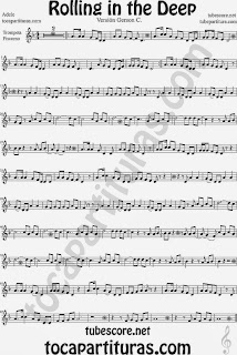 Rolling In The Deep Partitura de Trompeta y Fliscornio Sheet Music for Flugelhorn y Trumpet