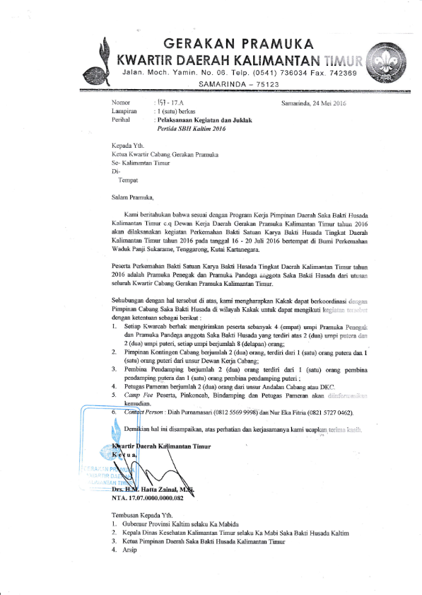 Contoh Surat Mandat Pramuka Download Contoh Surat Yang