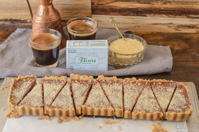 Milk Chocolate Tart with Almond Praline