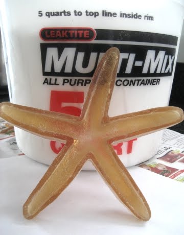 how to cast plaster starfish with rubber mold