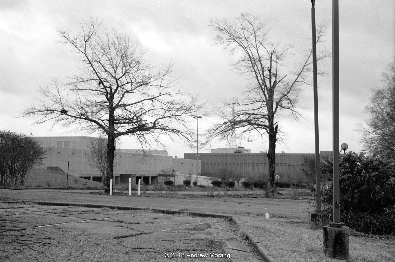 Urban Decay Major decline Metrocenter Mall and Robinson Road, Jackson, Mississippi (B&W film)