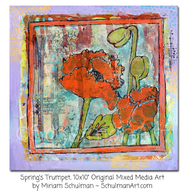 flower art | floral art | orange poppies | art by Miriam Schulman flower art | floral art | orange poppies | art by Miriam Schulman