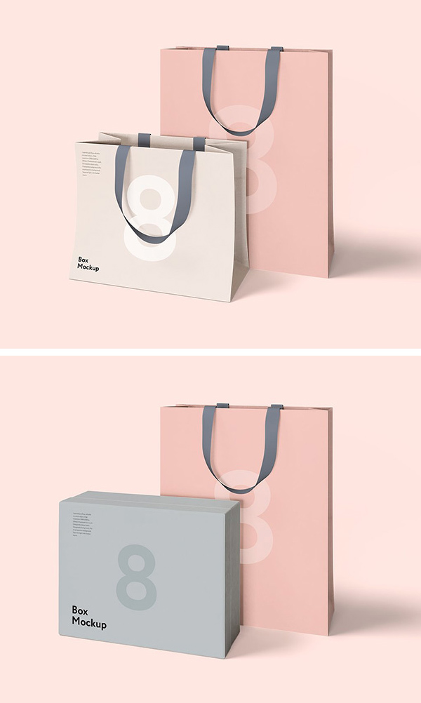 Free Luxury Box & Bag Mockups Mockup terbaru 2017 gratis - Free Luxury Box & Bag Mockups
