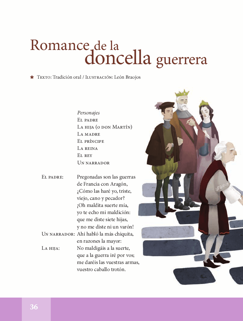 Romance de la doncella guerrera - Español Lecturas 5to 2014-2015
