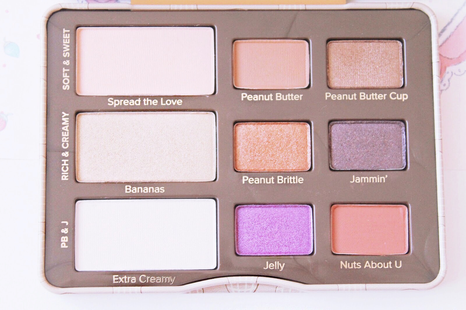 Too Faced Peanut Butter and Jelly palette review