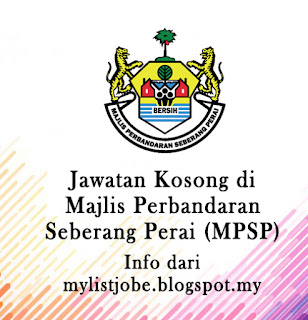 Jawatan Kosong Terkini di Majlis Perbandaran Seberang Perai (MPSP) 