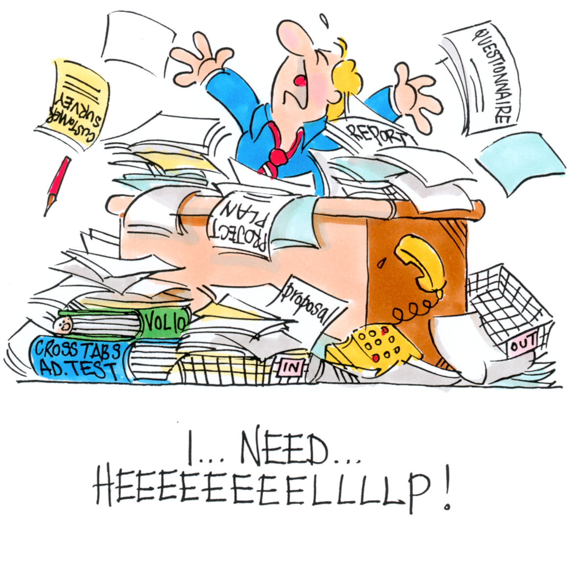 Depresi Gambar Orang Stres Kartun