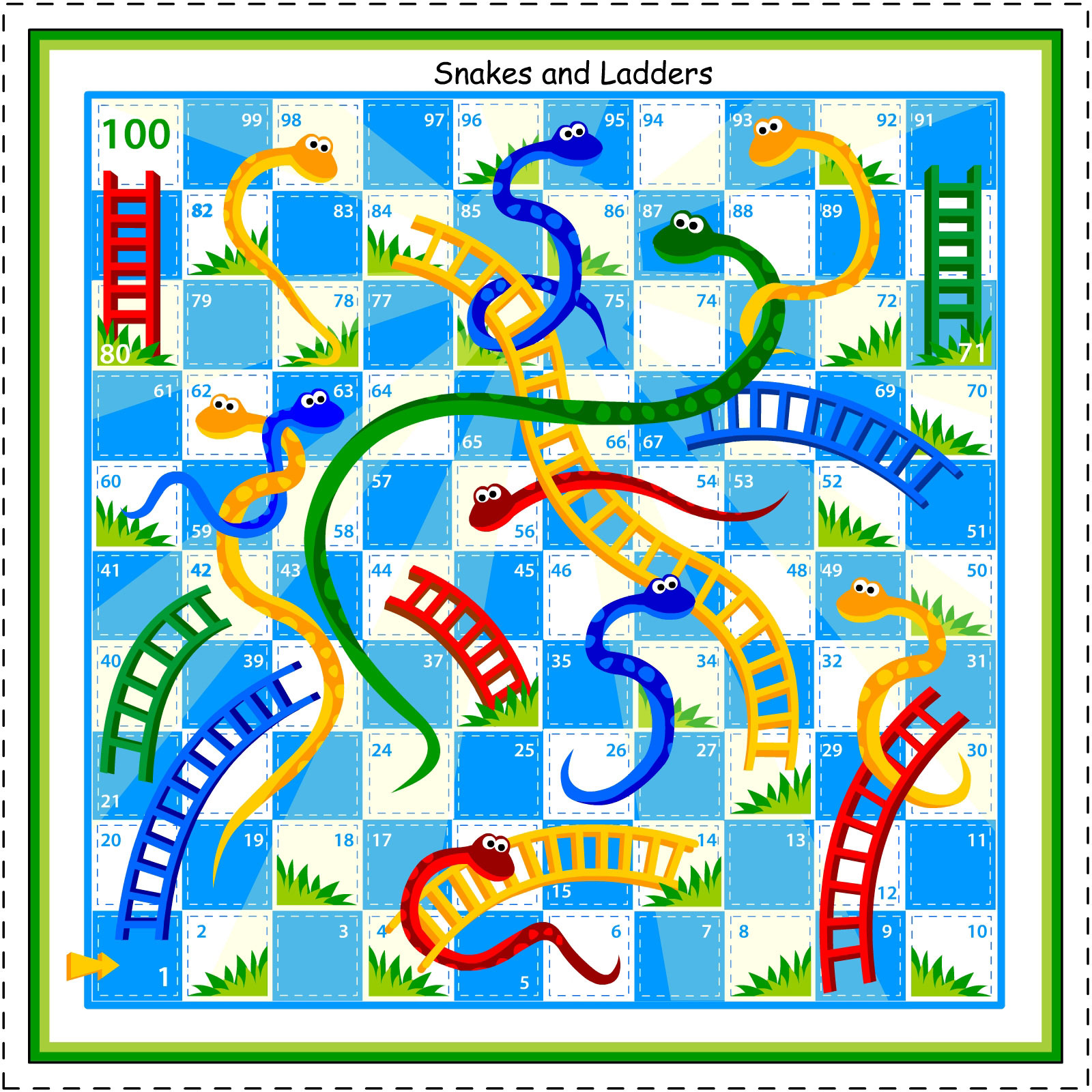 Snakes And Ladders Game Board Printable Printable Word Searches