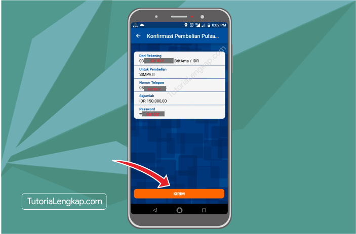 Tutorialengkap 6 Cara Membeli Pulsa Online Melalui BRI Mobile Banking di hape Android