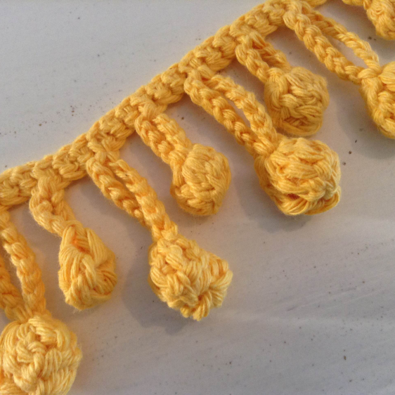 Tina's handicraft Crochet Pom Pom Edge