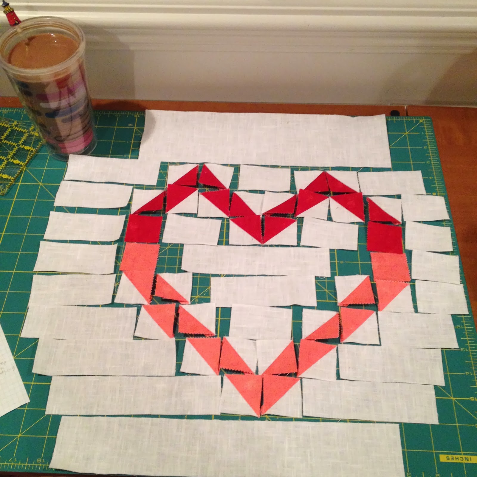 Sarcastic Quilter: Heart Block Tutorial