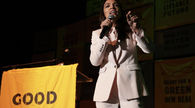 Sanders and Ocasio-Cortez join up to preach Green New Deal, take jabs at Biden