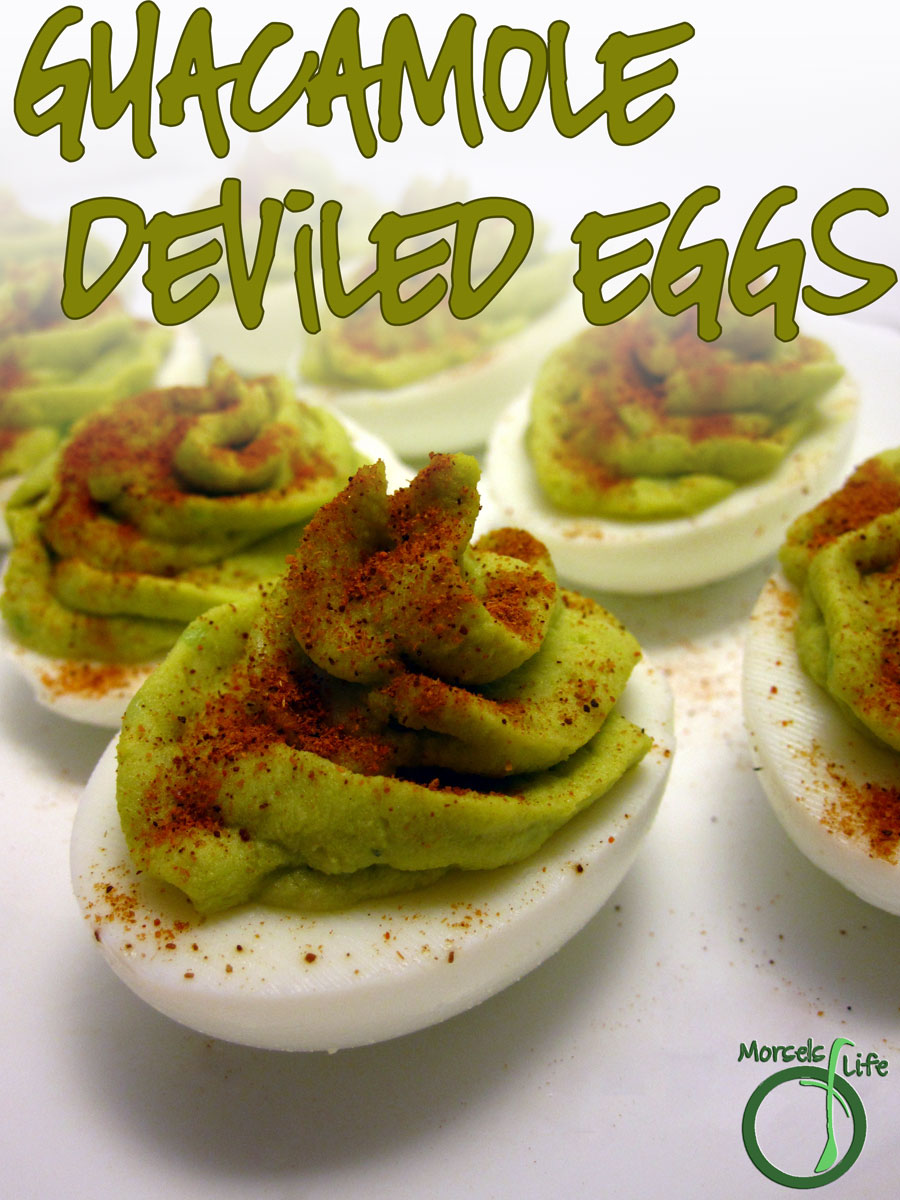 Morsels of Life - Guacamole Deviled Eggs - A new twist on an old classic - try these deviled eggs with avocado!