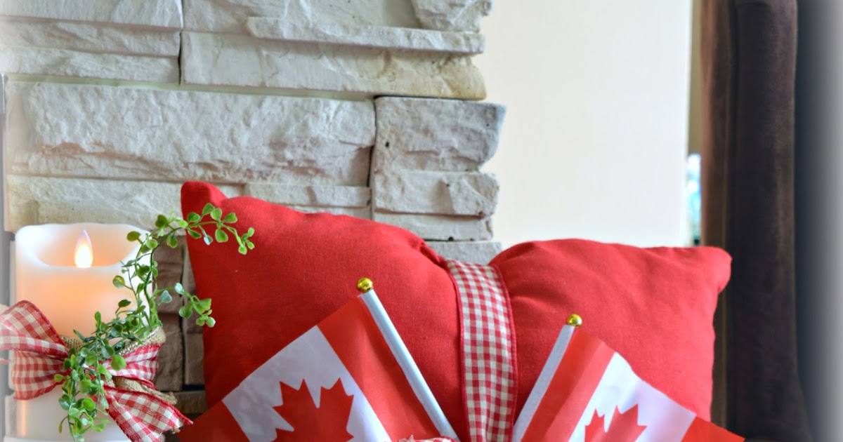 Dining Delight Canada Day Mantel Decor