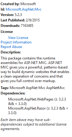 Microsoft.AspNet.Mvc Description