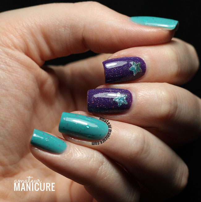 Amateur Manicure : A Nail Art Blog: Teal the Stars Come Out