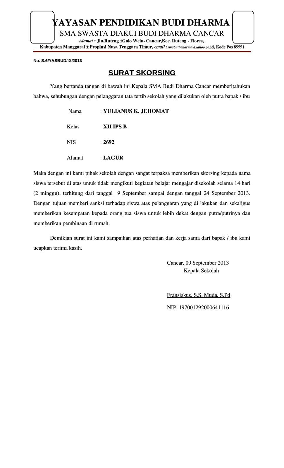 contoh surat panggilan orang tua - wood scribd indo