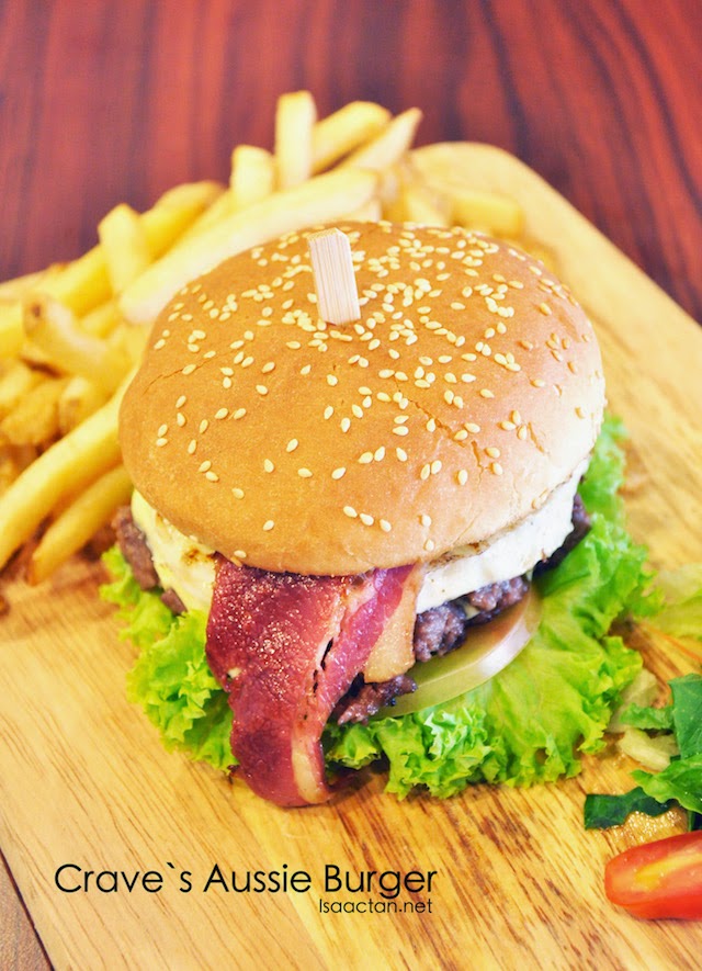 Crave's Aussie Burger - RM22