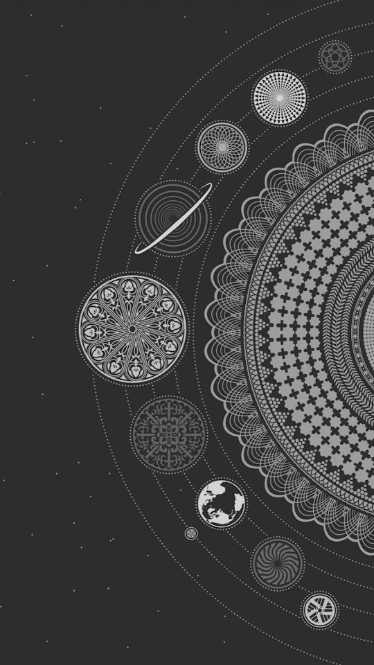 Solar System Pattern Illustration  Galaxy Note HD Wallpaper