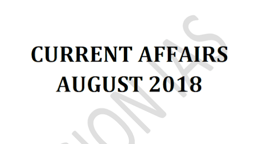 Vision IAS Current Affairs August 2018 pdf