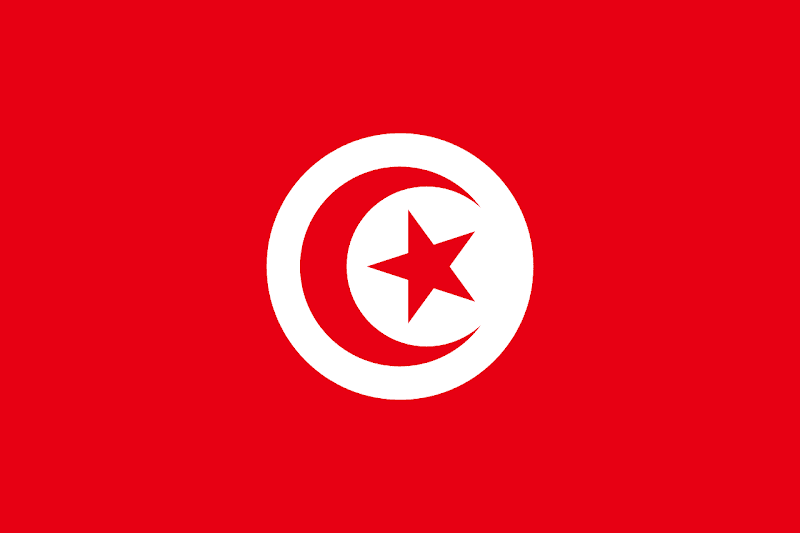 Logo Gambar Bendera Negara Tunisia PNG JPG ukuran 800 px