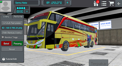 Livery BUSSID bus Kismo kuncoro
