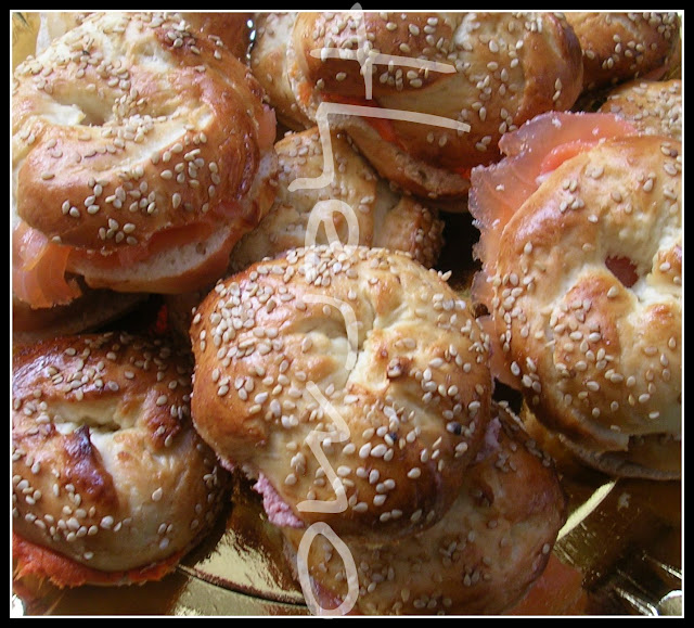Bagels Olor a hierbabuena receta casera de bollitos de pan, bagels