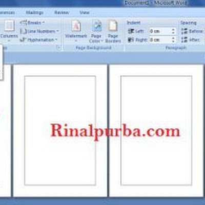 Cara Landscape Word Dunia Belajar