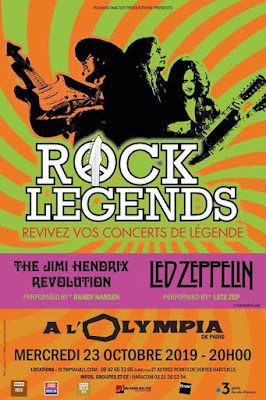 The Jimi Hendrix Revolution et Letz Zep seront à l'Olympia pour Rock Legends