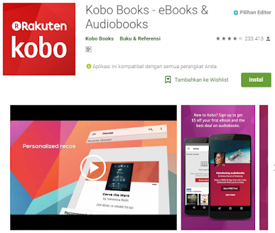 aplikasi Kobo Books