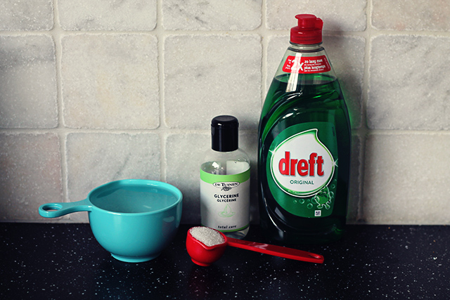 recept bellenblaas glycerine benodigdheden