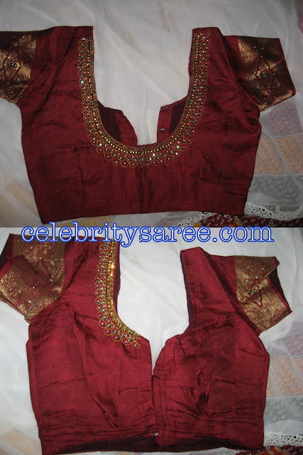 Silk Embroidery Designer Hand Work Blouses Gallery 1 - Saree Blouse ...