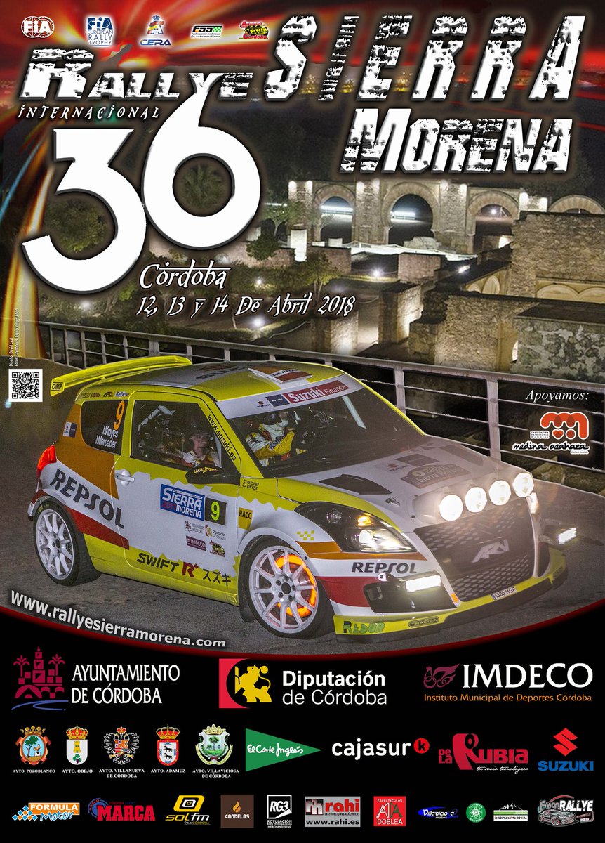 Cartel 36 Rallye Sierra Morena 2018.