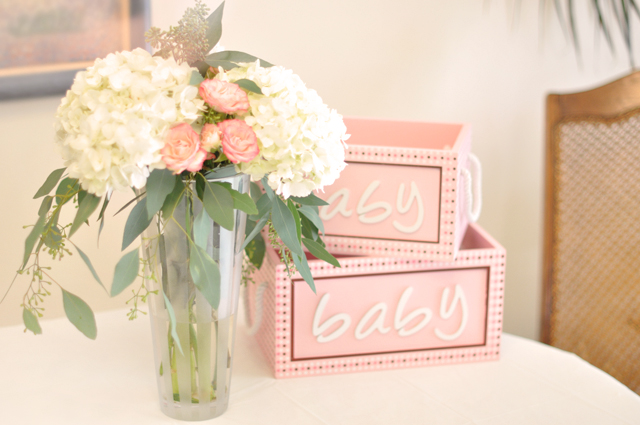 baby shower floral arrangements and decor